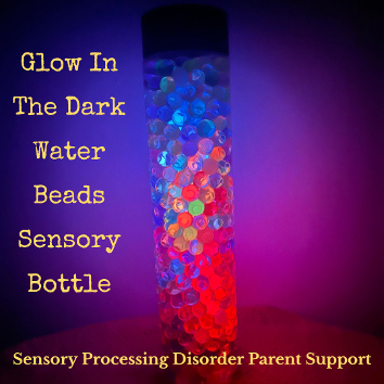 glow in the dark water beads  sensory calming Bottle sensory processing disorder