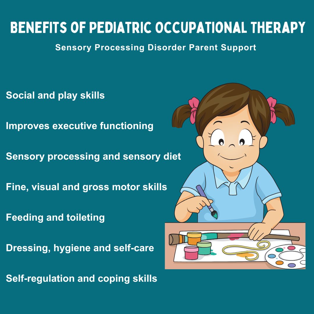 child with sensory processing disorder sensory diet activity for OT benefits of pediatric occupational therapy