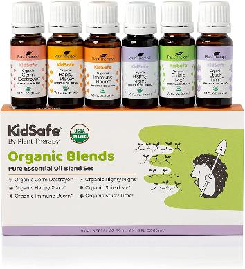 Plant Therapy KidSafe Organic Essential Oil Blends Set