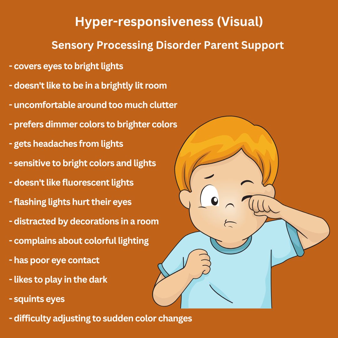 Sensory Processing Disorder Symptoms Checklist Hyper-responsiveness (Visual) Sensory Processing Disorder Symptoms Checklist sensory checklist sensory symptoms checklist sensory processing symptoms sensory symptoms checklist sensory processing disorder checklist  SPD checklist SPD symptoms