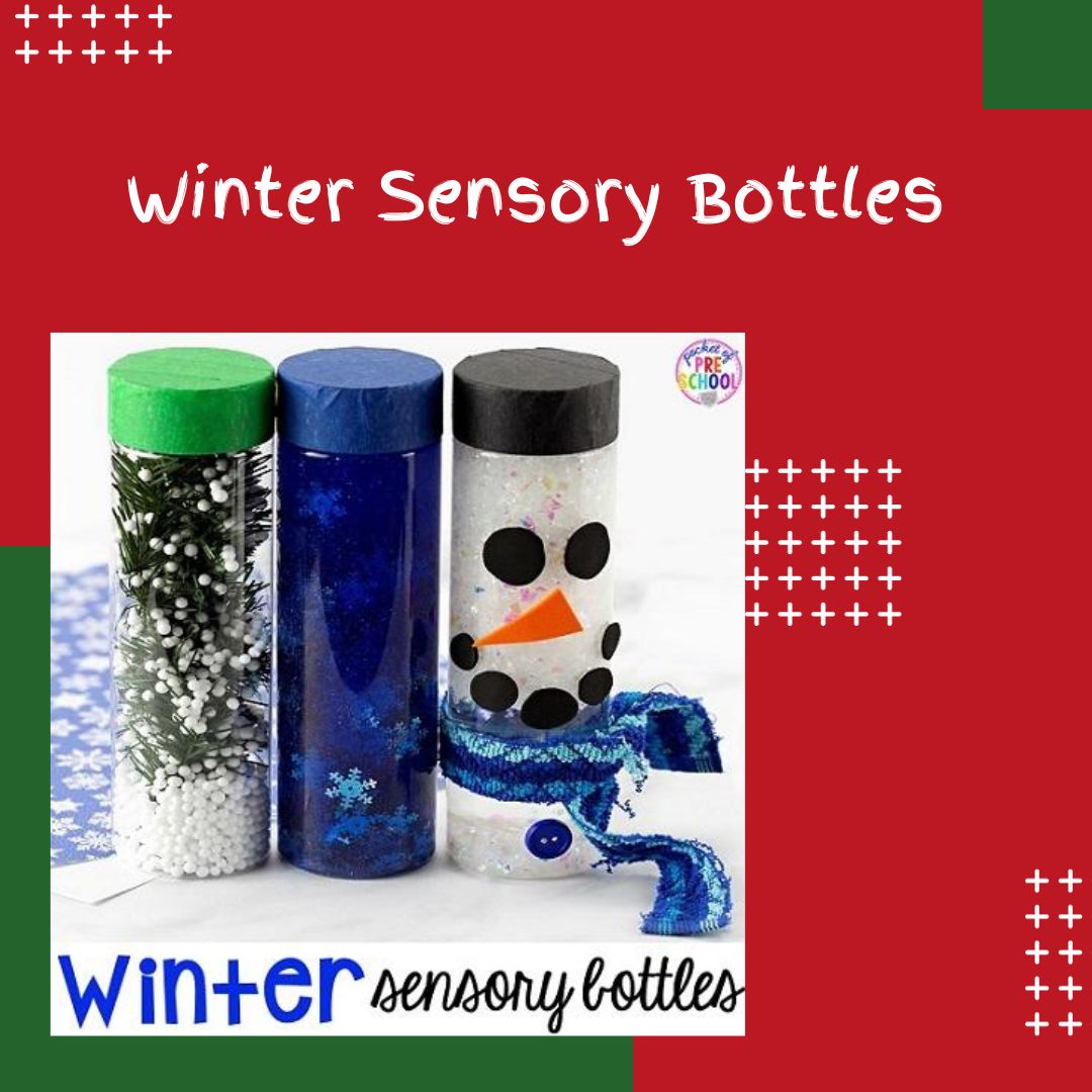 Winter Sensory Bottles Sensory Processing Disorder Sensory Differences Autism sensory diet sensory activities sensory Christmas activities  sensory play