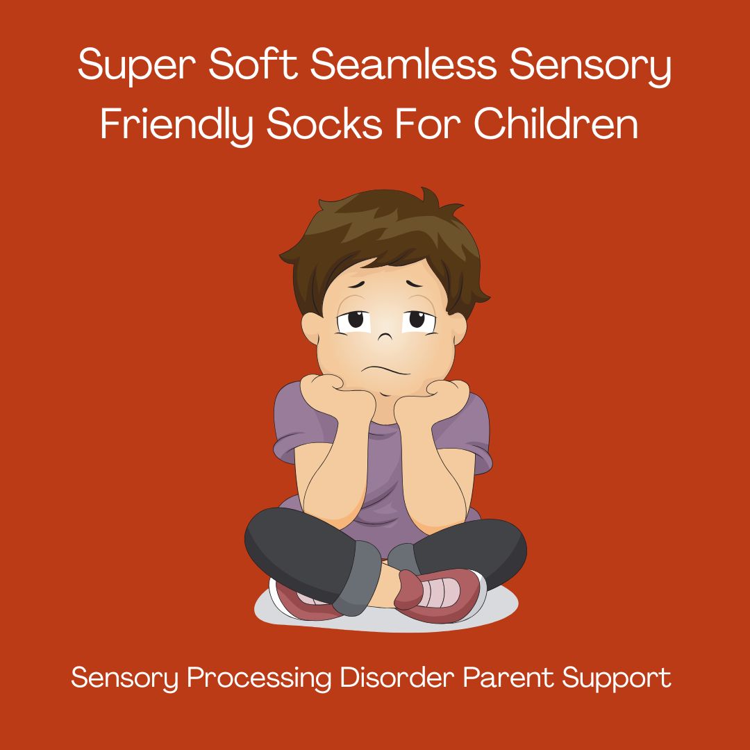 boy wearing sensory friendly socks for children