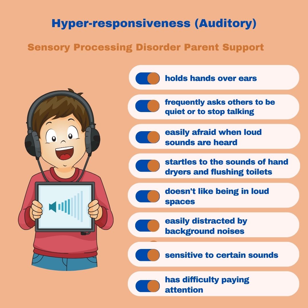 Sensory Processing Disorder Symptoms Checklist Hyper-responsiveness (Auditory) Sensory Processing Disorder Symptoms Checklist