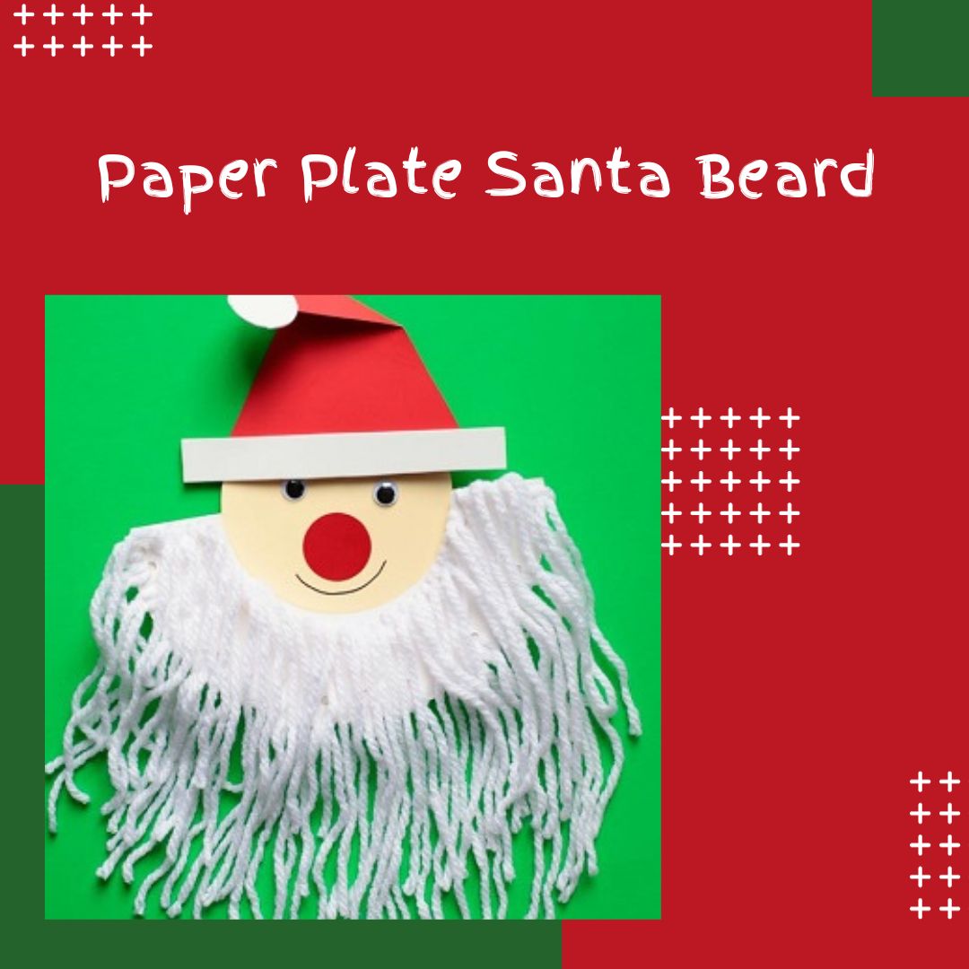 Paper Plate Santa Beard Craft for kids