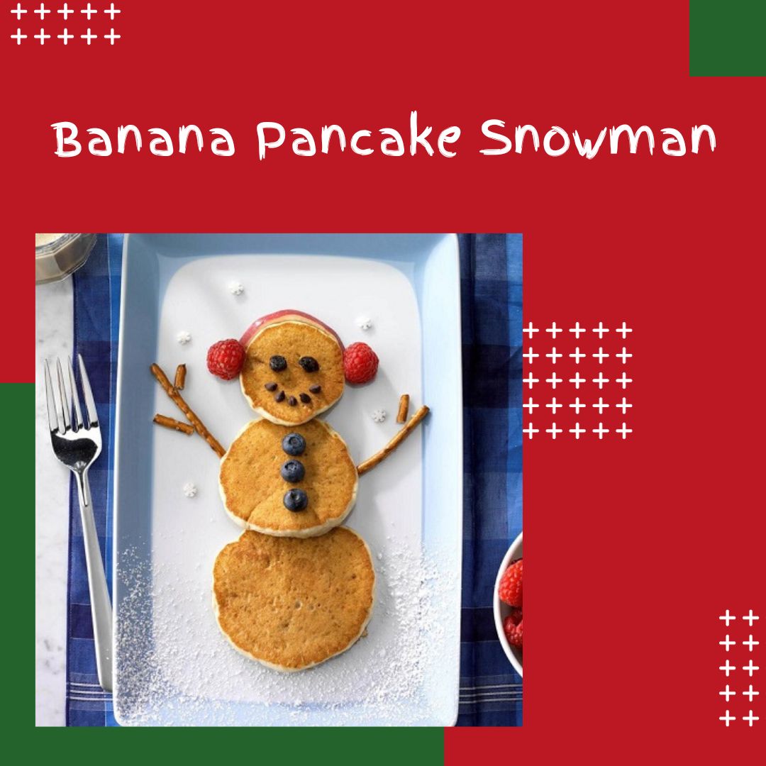 Banana Pancake Snowman