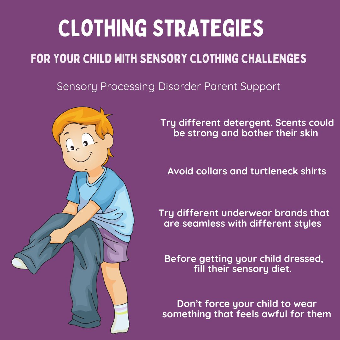 Sensory Processing Disorder Clothing Strategies for children sensory spd 