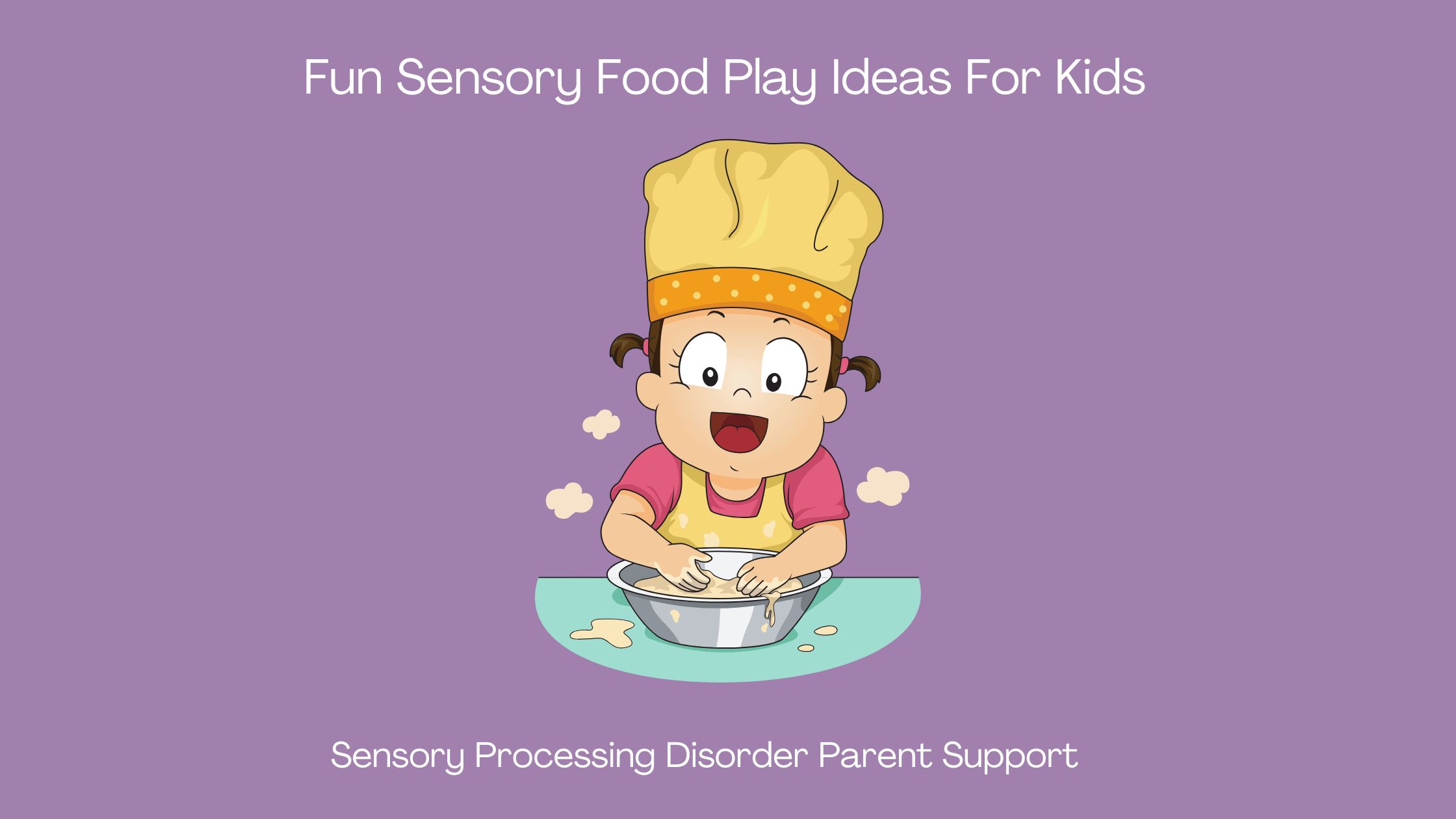 child with sensory processing disorder in the kitchen making fun food sensory ideas Fun Sensory Food Play Ideas For Kids