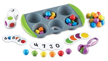 Learning Resources Mini Muffin Match Up Counting Toy Set, Fine Motor
