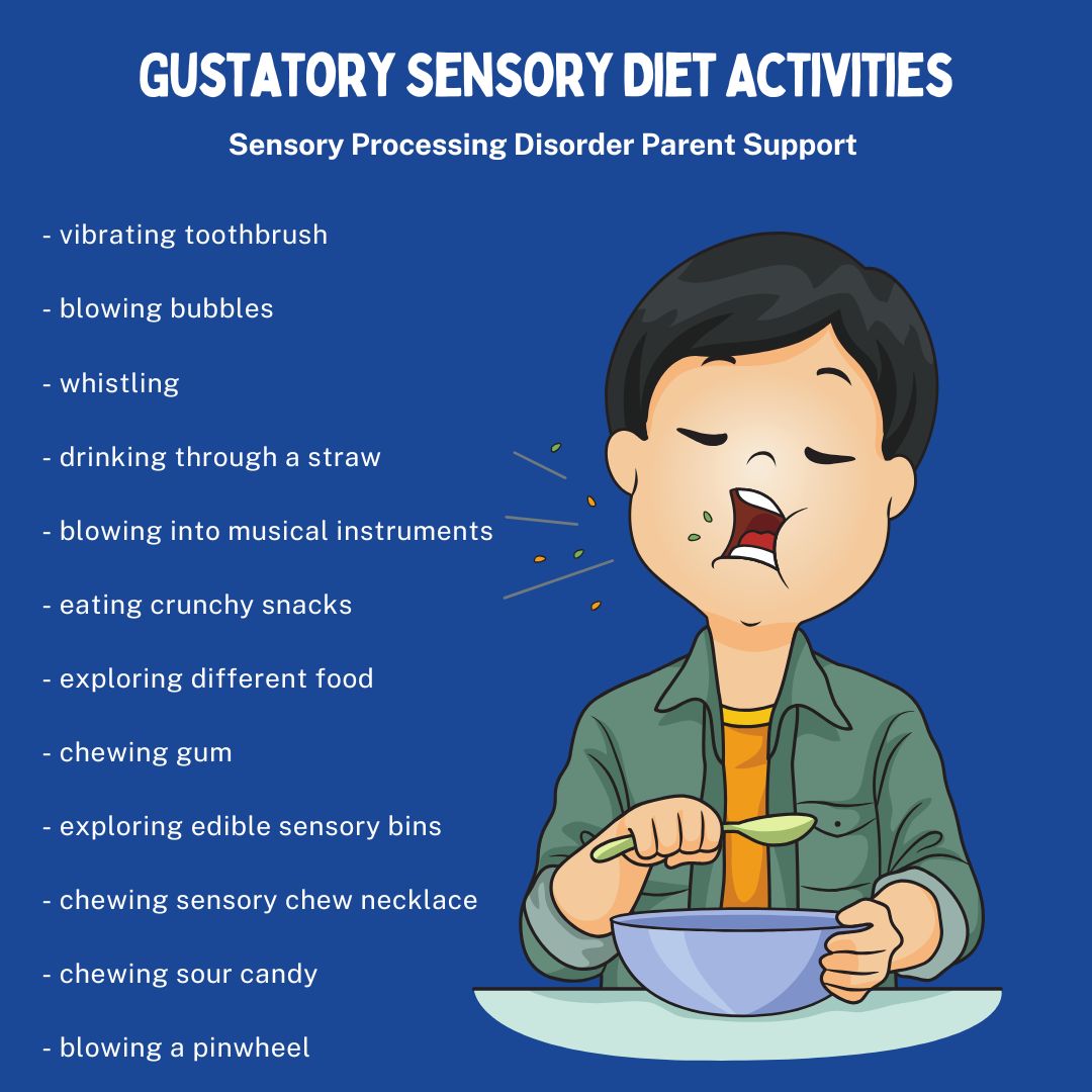 little boy with gustatory sensory needs Gustatory Sensory Diet Activities