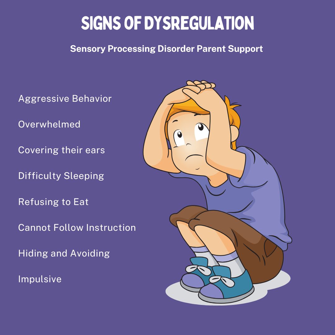 Signs of Dysregulation Sensory Processing Disorder Self Regulation Emotional Regulation