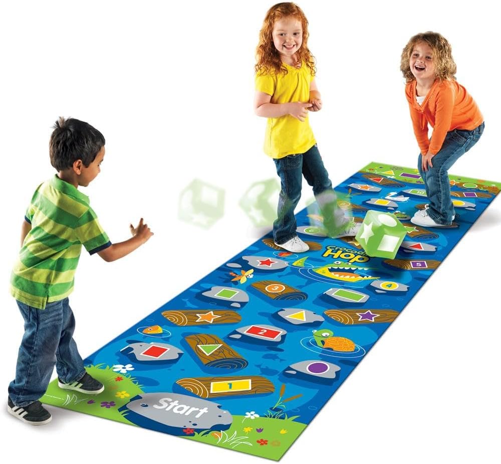 Learning Resources Crocodile Hop Floor Game - Ages 3+ Indoor Games for Toddlers, Gross Motor Skills Toys for Kids, Preschool Learning Activities