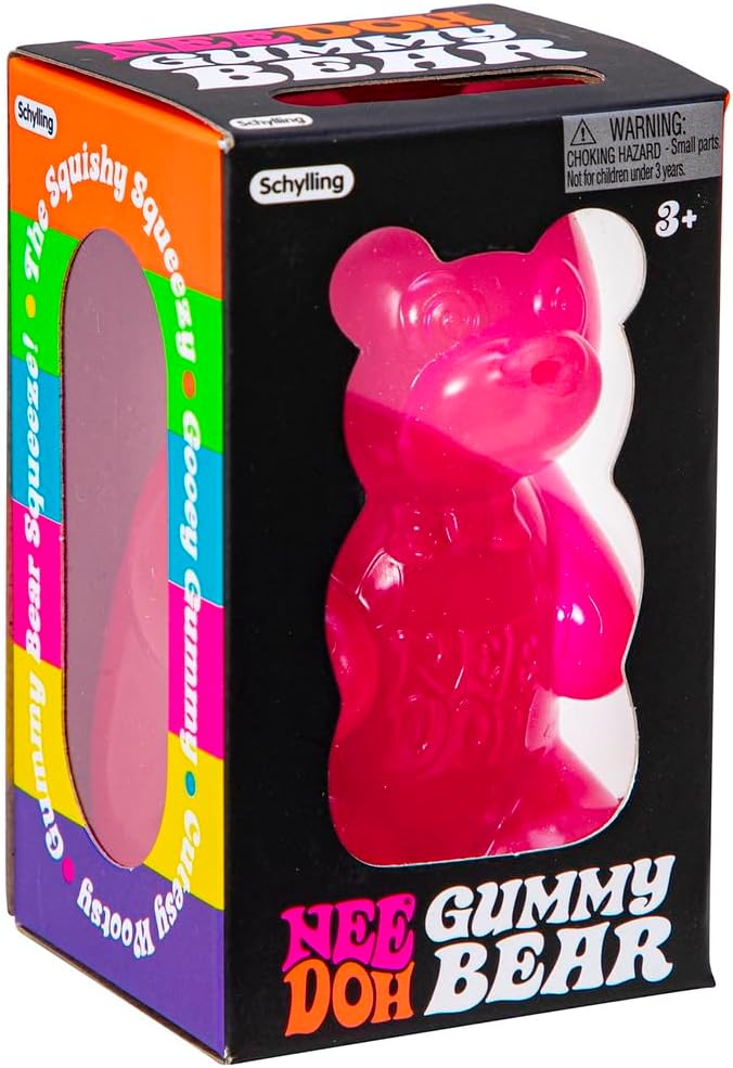 Schylling NeeDoh Gummy Bear - Sensory Fidget Toy with Jelly-Like Filling