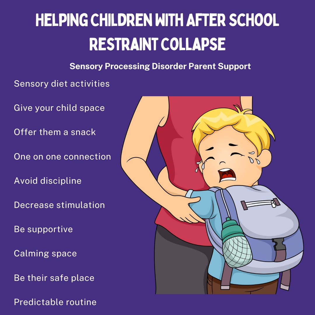 Helping Children With After School Restraint Collapse sensory processing disorder