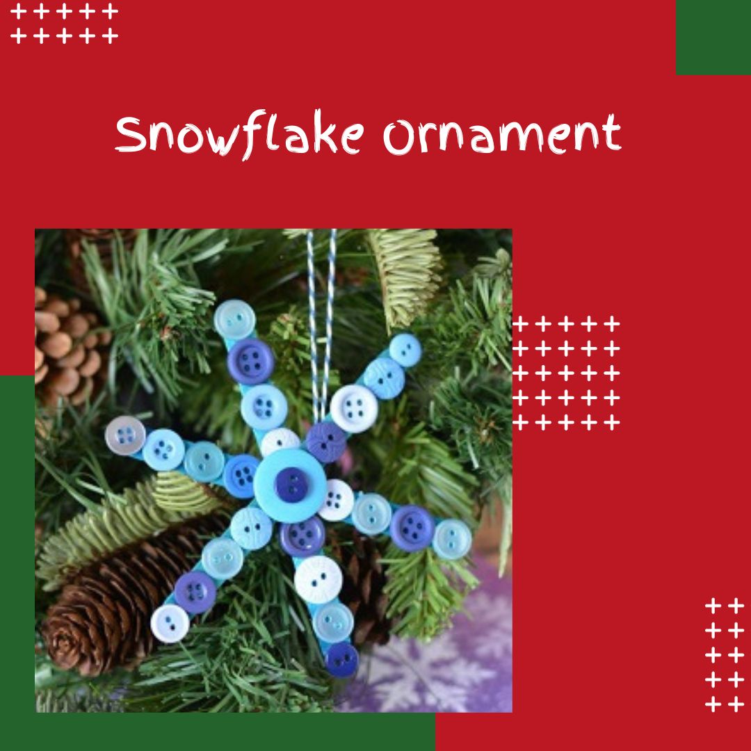 Snowflake Ornament Christmas crafting for children