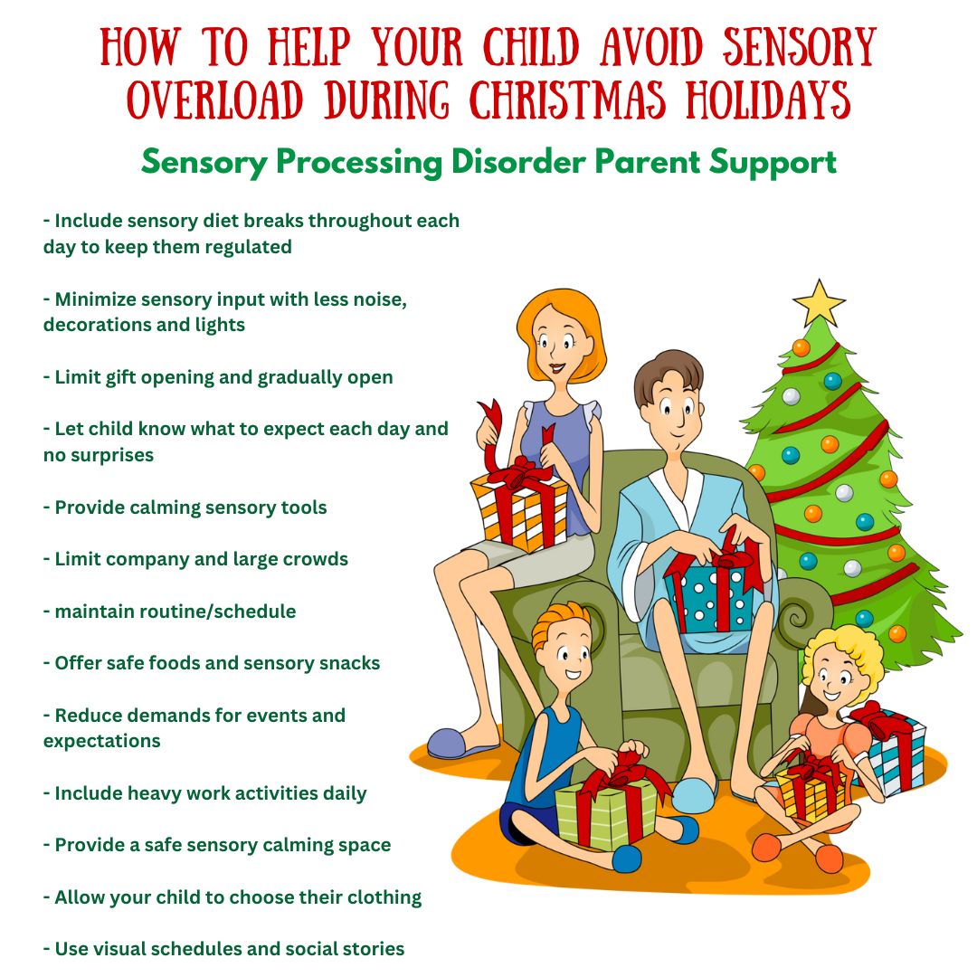 How to help your child Avoid Sensory Overload During Christmas Holidays Sensory Processing Disorder Parent Support  sensory overload sensory meltdown