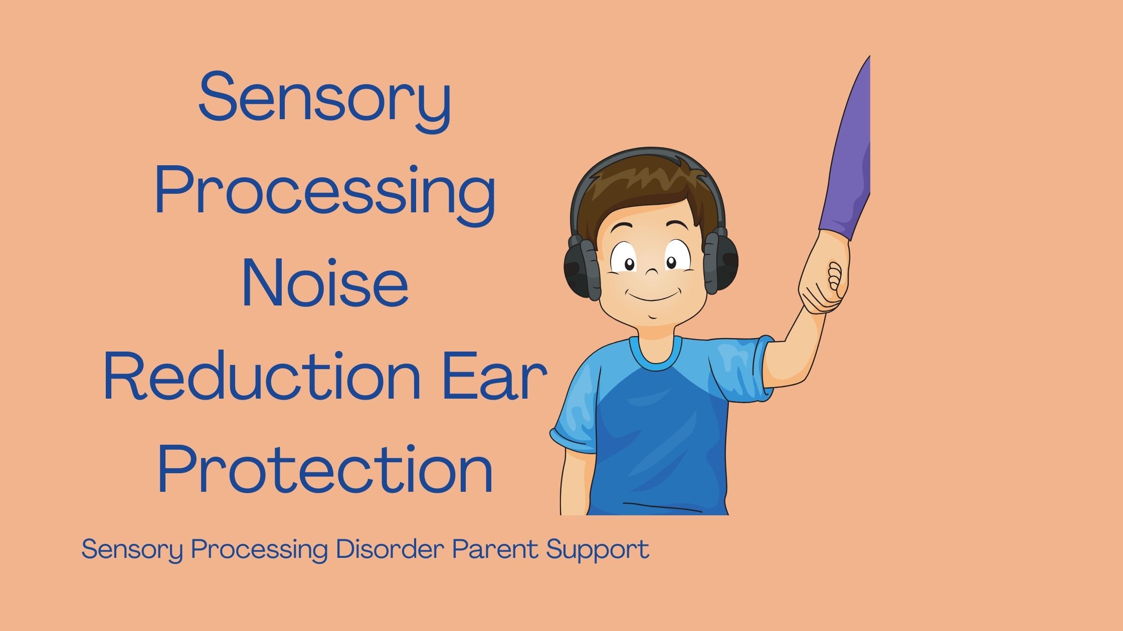 child with sensory processing disorder wearing noise reduction headphones Sensory Processing Noise Reduction Ear Protection