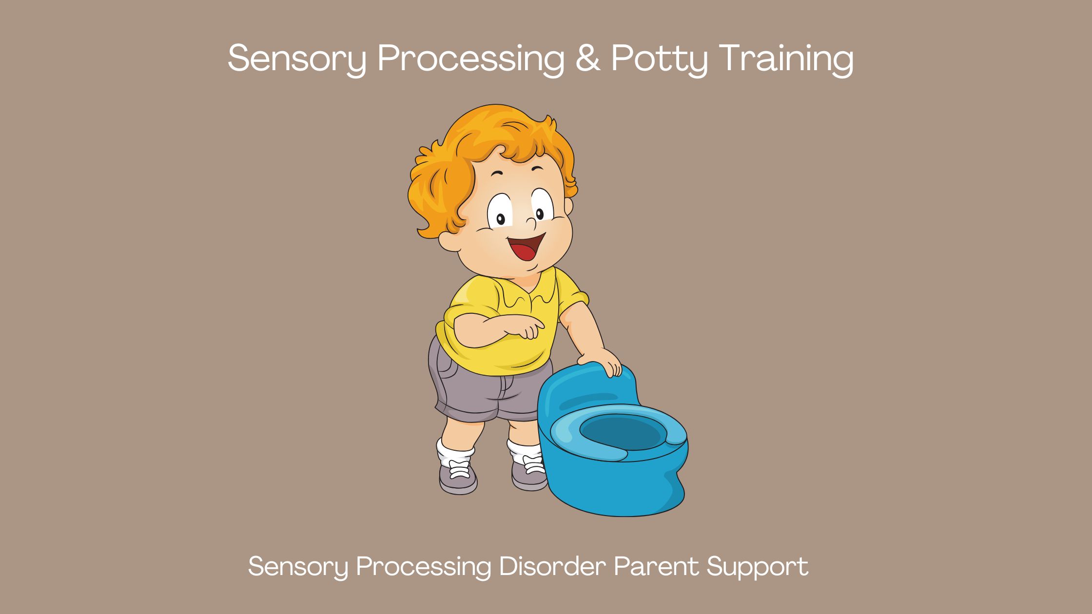 toddler with sensory processing disorder standing next to potty potty training Sensory Processing & Potty Training