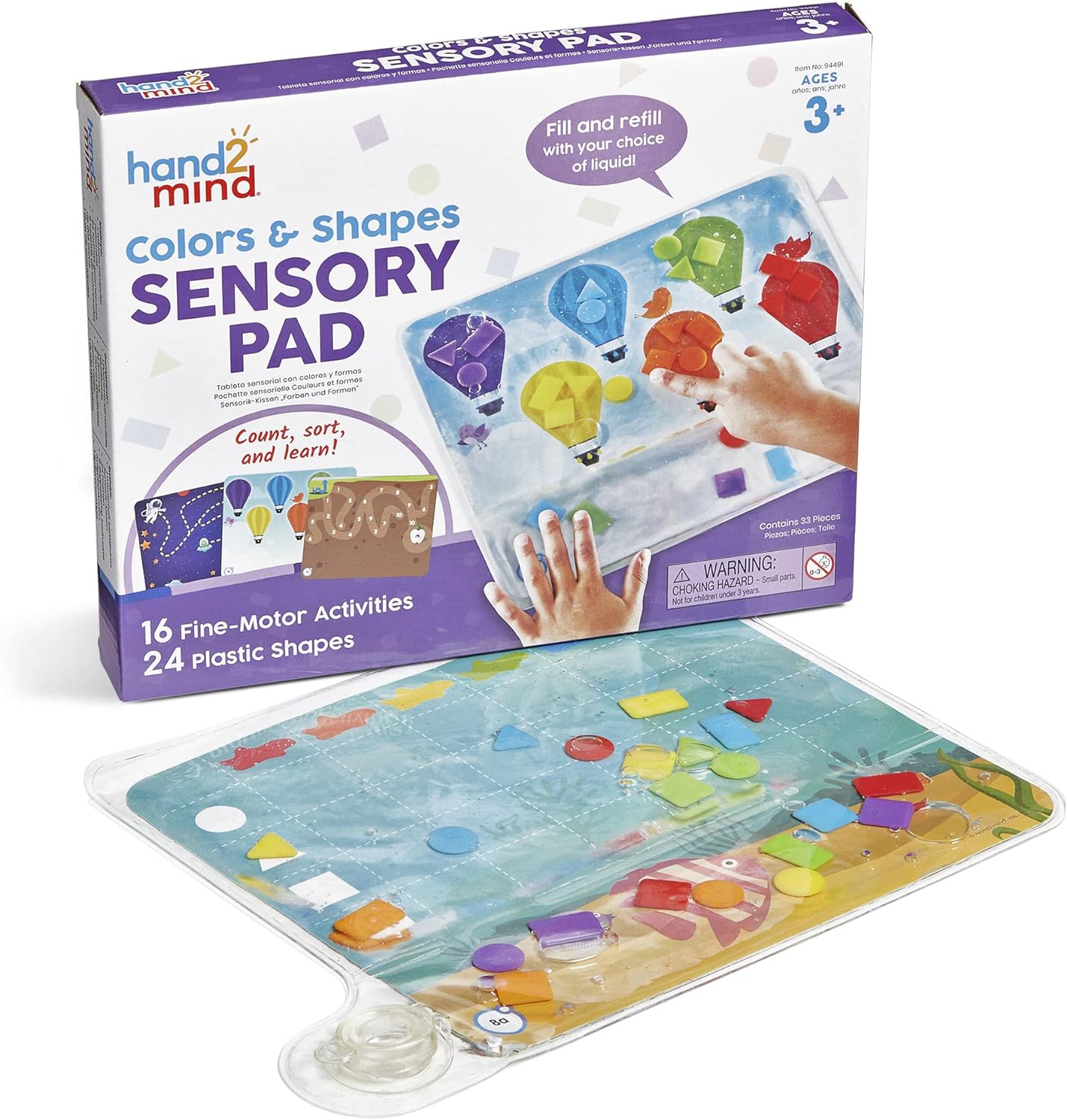 hand2mind Colors & Shapes Sensory Pad, Occupational Therapy Toys