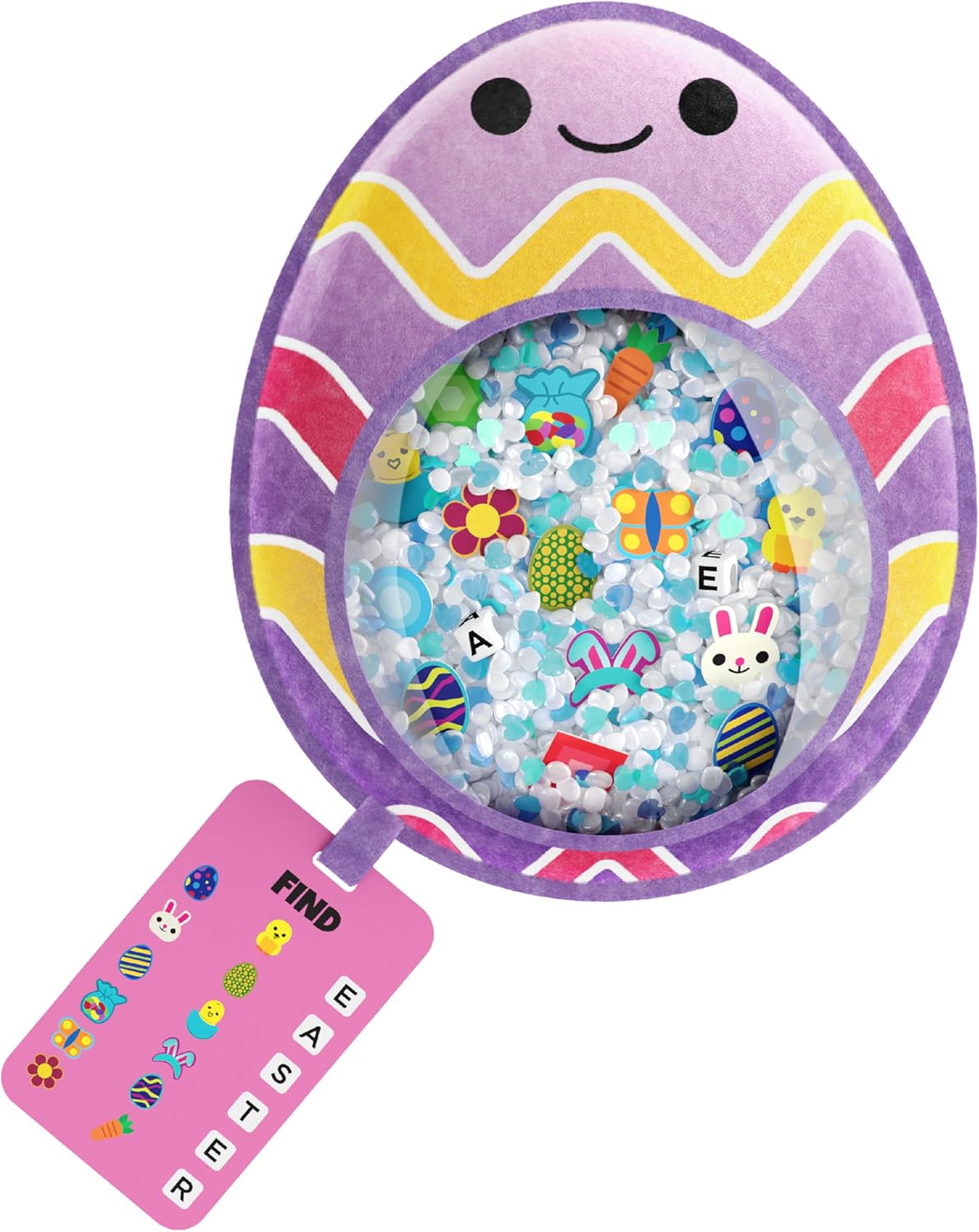 Easter Egg Busy Bag Scavenger Hunt - Hidden Object Search Sensory Matching Game for Kids 2 and Up (Purple)