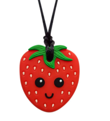 Munchables Chewelry Strawberry Sensory Chew Pendant Necklace