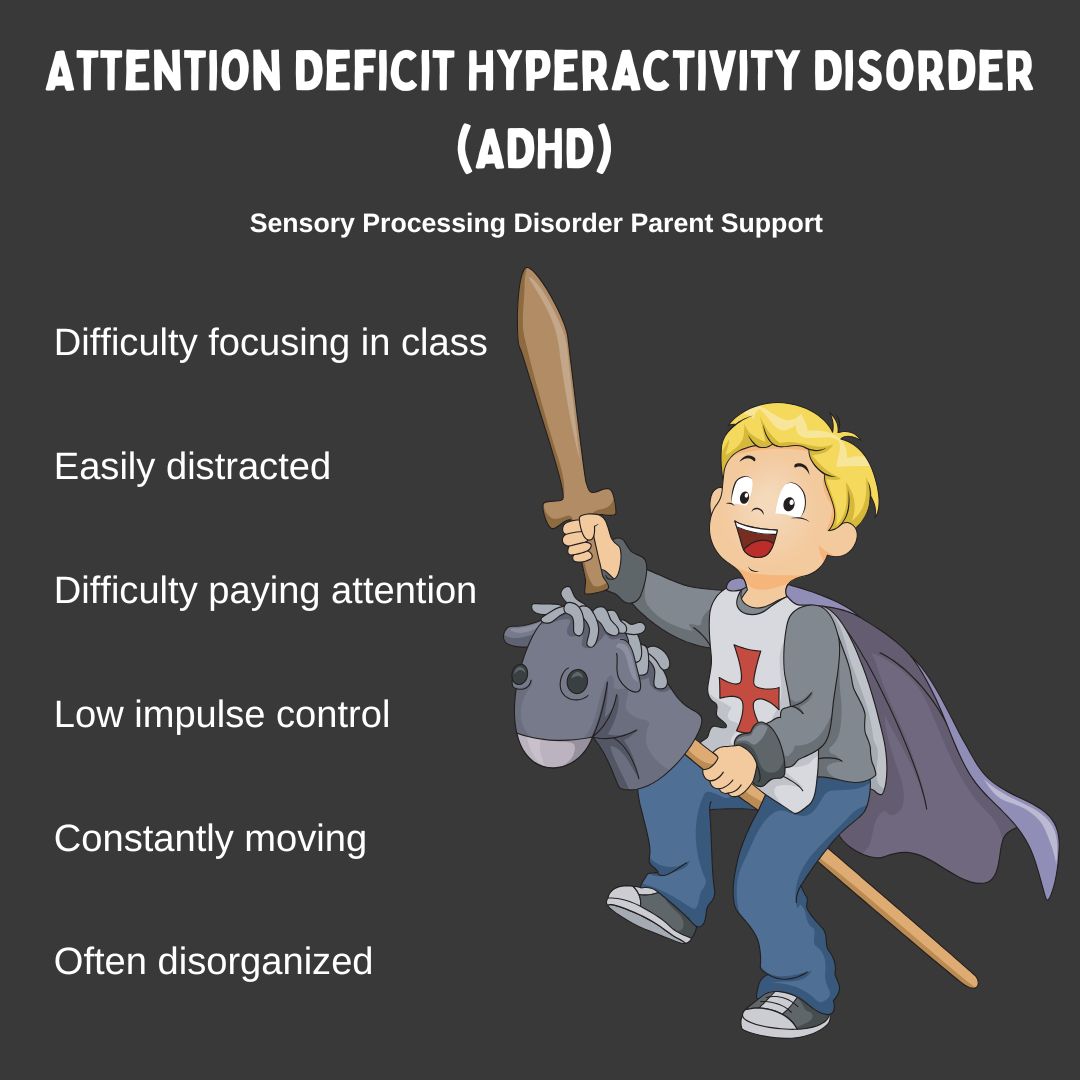 child with ADHD and sensory processing disorder playing ADHD symptoms list