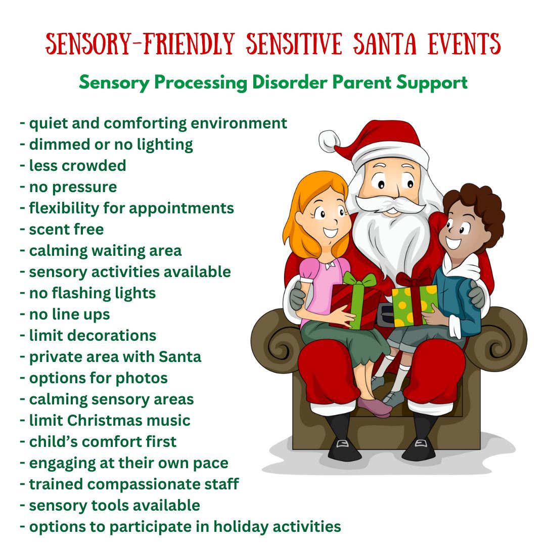 sensory friendly santa Sensory Processing Disorder Parent Support Sensory-Friendly Sensitive Santa Events Sensory Christmas Sensory Processing Disorder Silent santa what is a sensitive santa