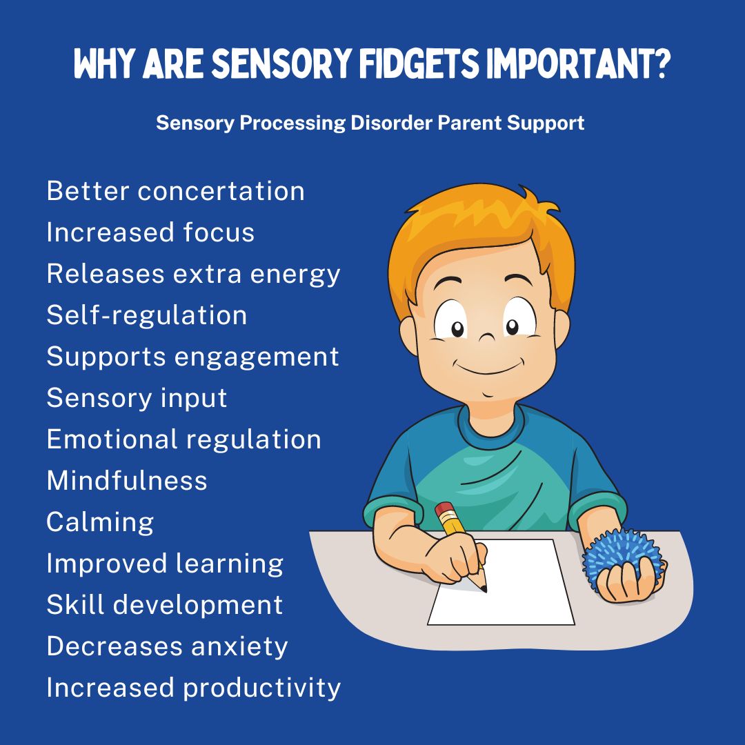 Why are sensory Fidgets Important? Better concertation Increased focus  Releases extra energy  Self-regulation  Supports engagement  Sensory input  Emotional regulation  Mindfulness  Calming  Improved learning  Skill development  Decreases anxiety  Increased productivity