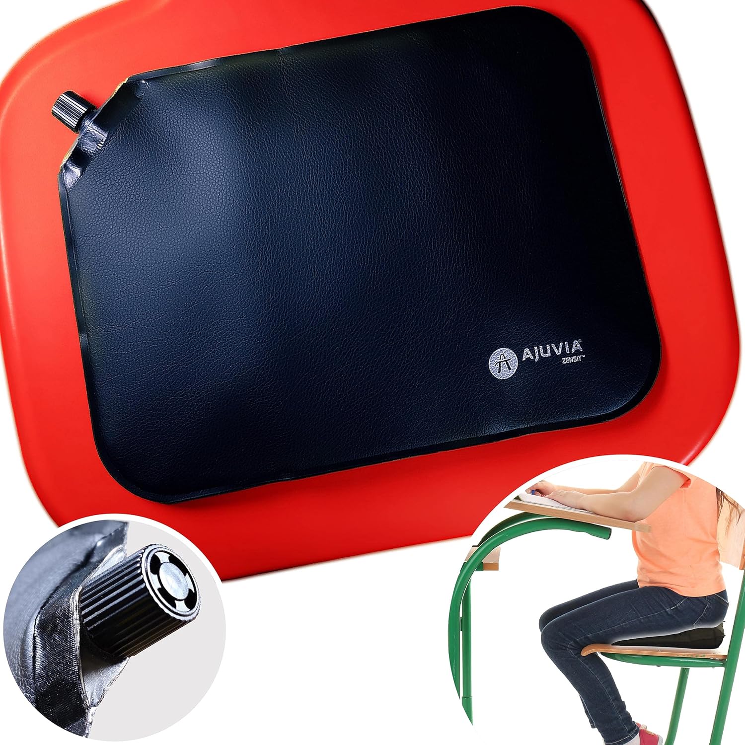 Pocket-Portable Wobble Cushion (No Pump Required) - Inflatable Sensory Wiggle Seat for Kids - Flexible Seating for Classroom to Improve Sitting Posture & Focus