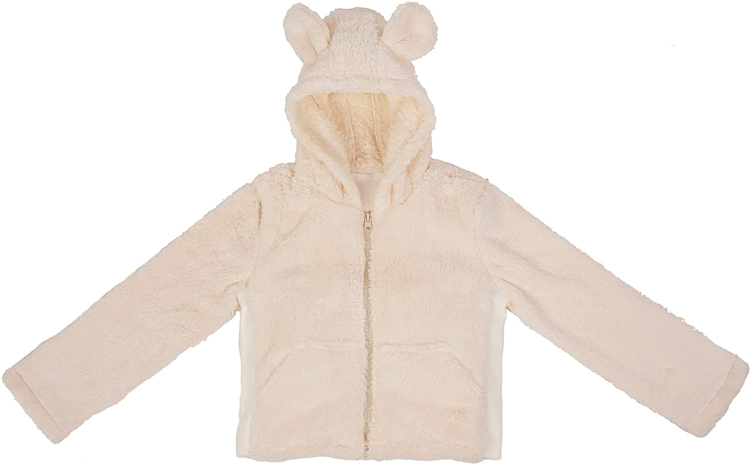 ZooVaa Children's Weighted Sensory Sherpa Hoodie, Soft Fleece Hooded Jacket w/Bear Ears - Compression Coat