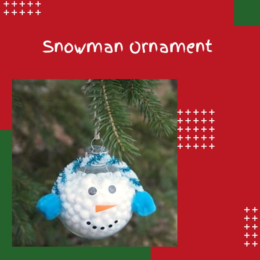 Snowman Ornament Christmas crafting for children