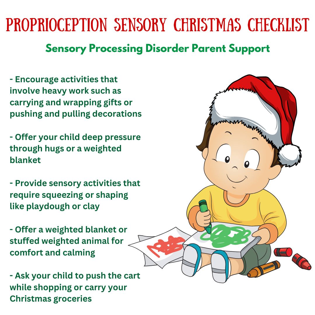 Proprioception Sensory Christmas Checklist Sensory Processing Disorder Parent Support