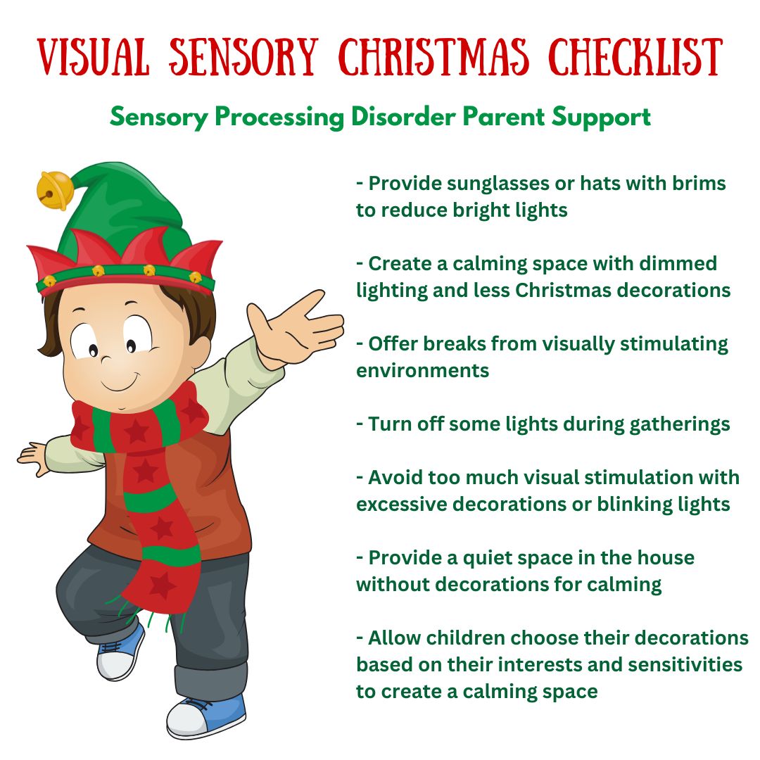 Visual Sensory Christmas Checklist Sensory Processing Disorder Parent Support