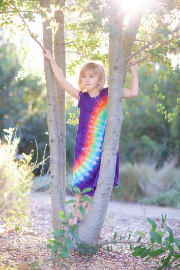 Mazi + Mom Girls Rainbow Joy Sensory Processing Disorder Sensory Friendly Dress