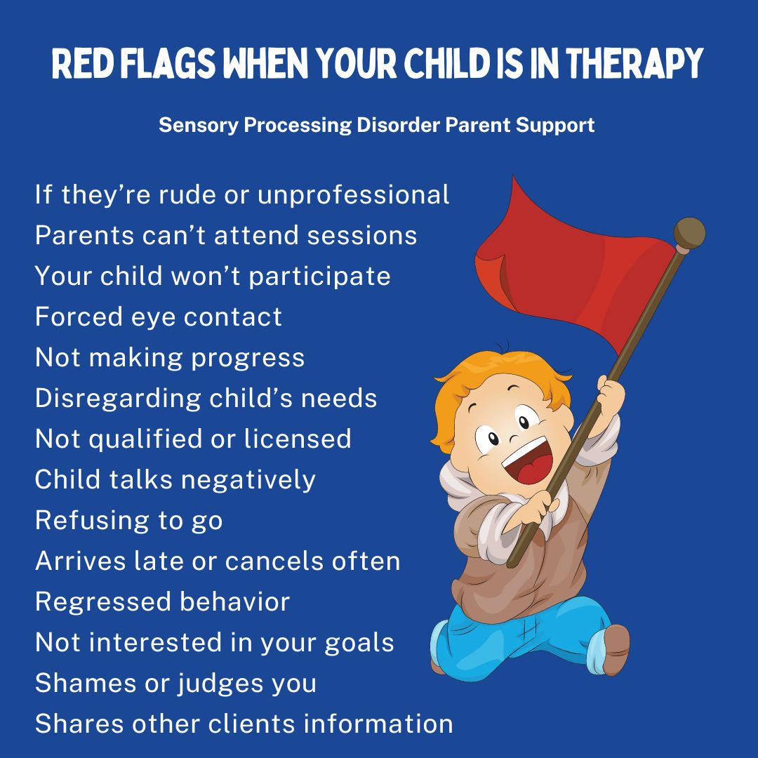 Red Flags When Your Child Is In Therapy  Sensory Processing Disorder