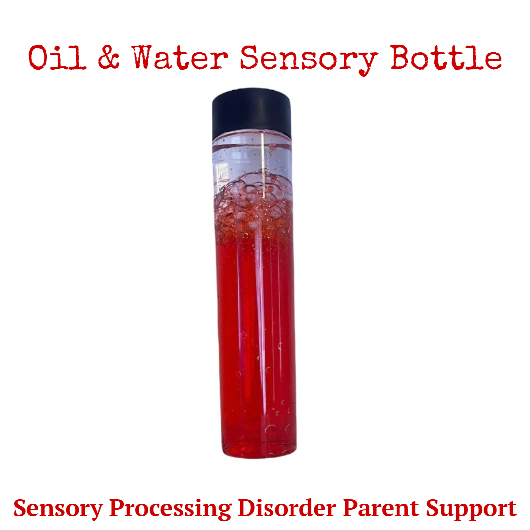 oil and water calming Bottle sensory processing disorder