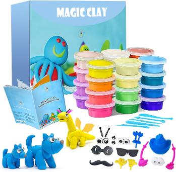 Modeling Clay Kit - 24 Colors Air Dry Ultra Light Magic Clay, Soft & Stretchy