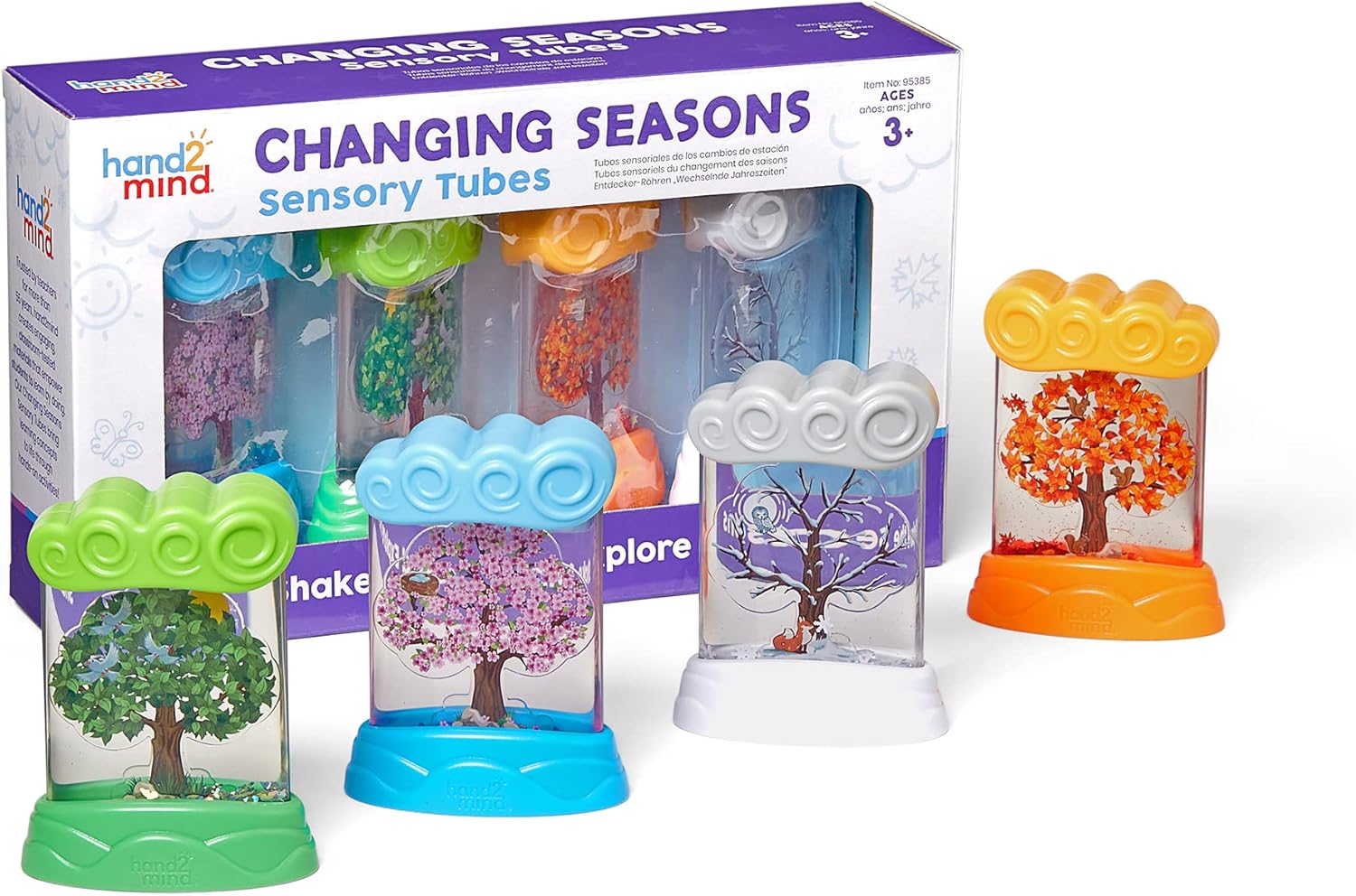 hand2mind Changing Seasons Sensory Tubes, Quiet Fidget Toys for Kids