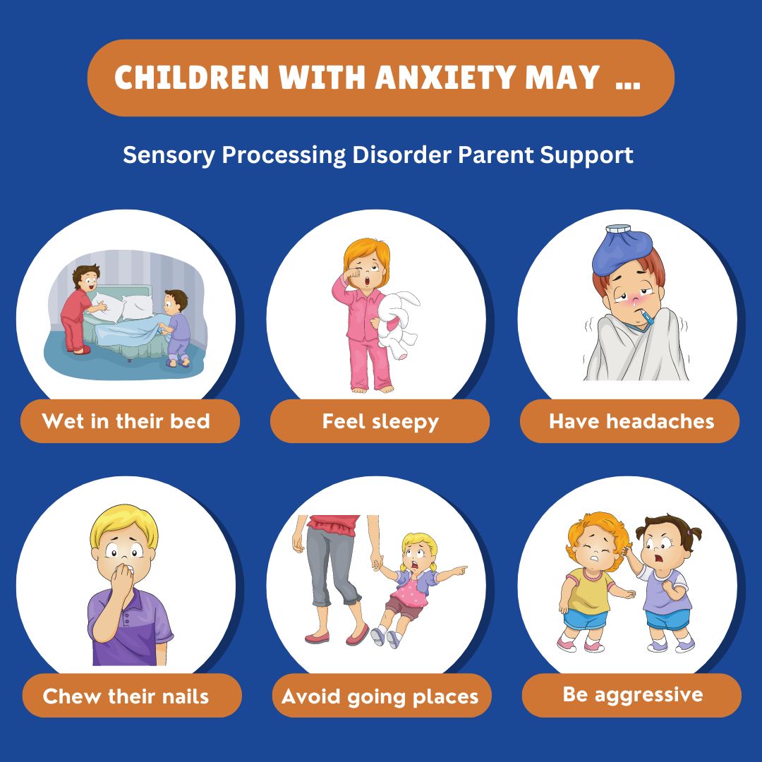 Children with Anxiety may  ... anxiety symptoms childhood anxiety sensory processing disorder