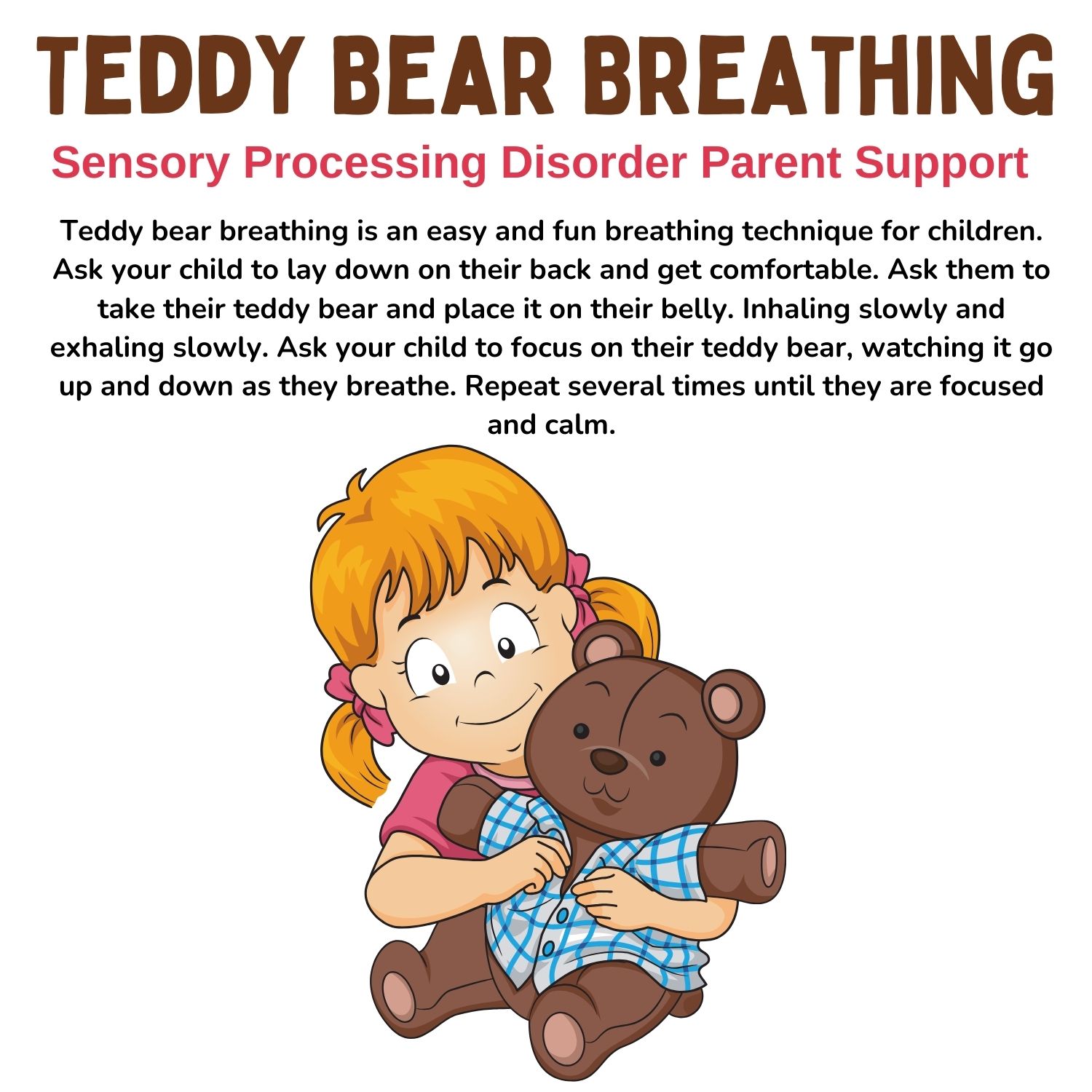 small child a girl holding a teddy bear teddy bear breathing activity mindful activities for children