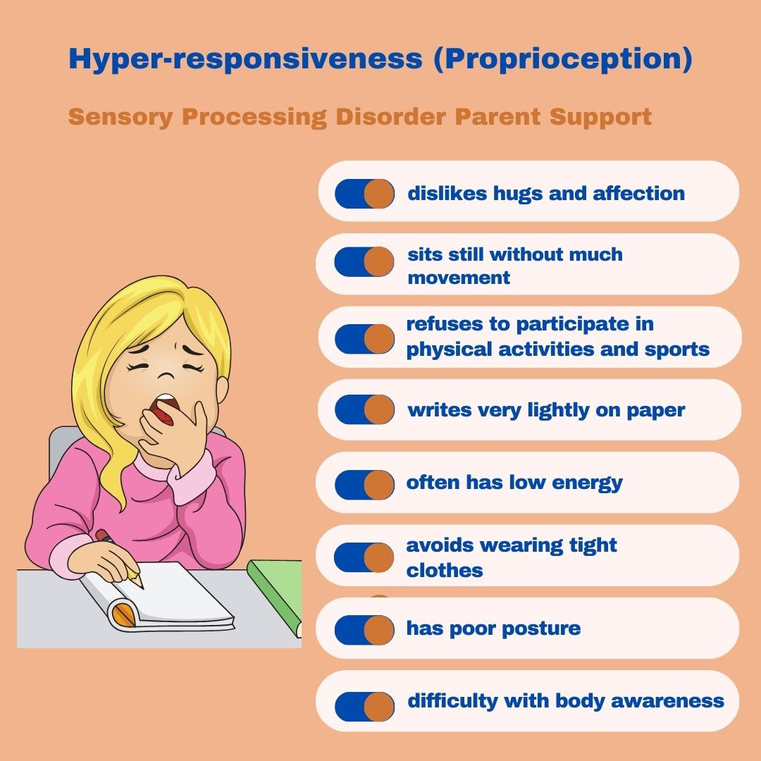Sensory Processing Disorder Symptoms Checklist Hyper-responsiveness (Proprioception) Sensory Processing Disorder Symptoms Checklist