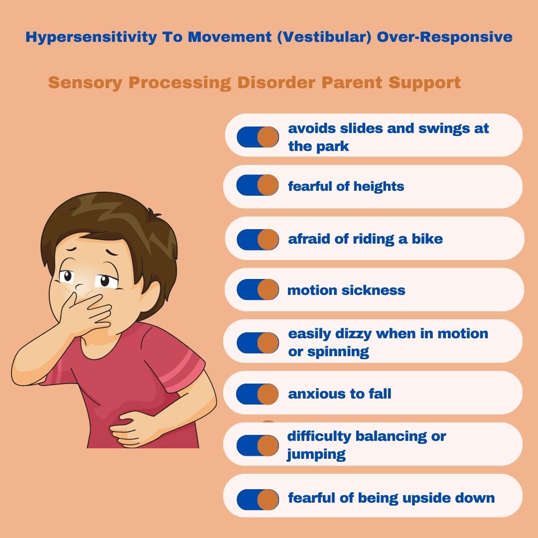 Sensory Processing Disorder Symptoms Checklist Sensory Processing Disorder Symptoms Checklist    Hypersensitivity To Movement (Vestibular) Over-Responsive