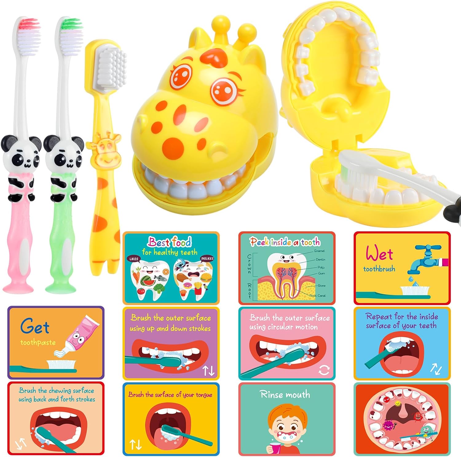 Children's dentist brushing teeth dental kit for children dentist set for kids 