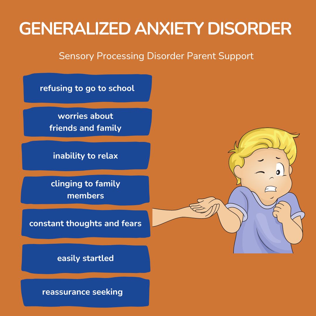 child scared and anxious with Generalized Anxiety Disorder