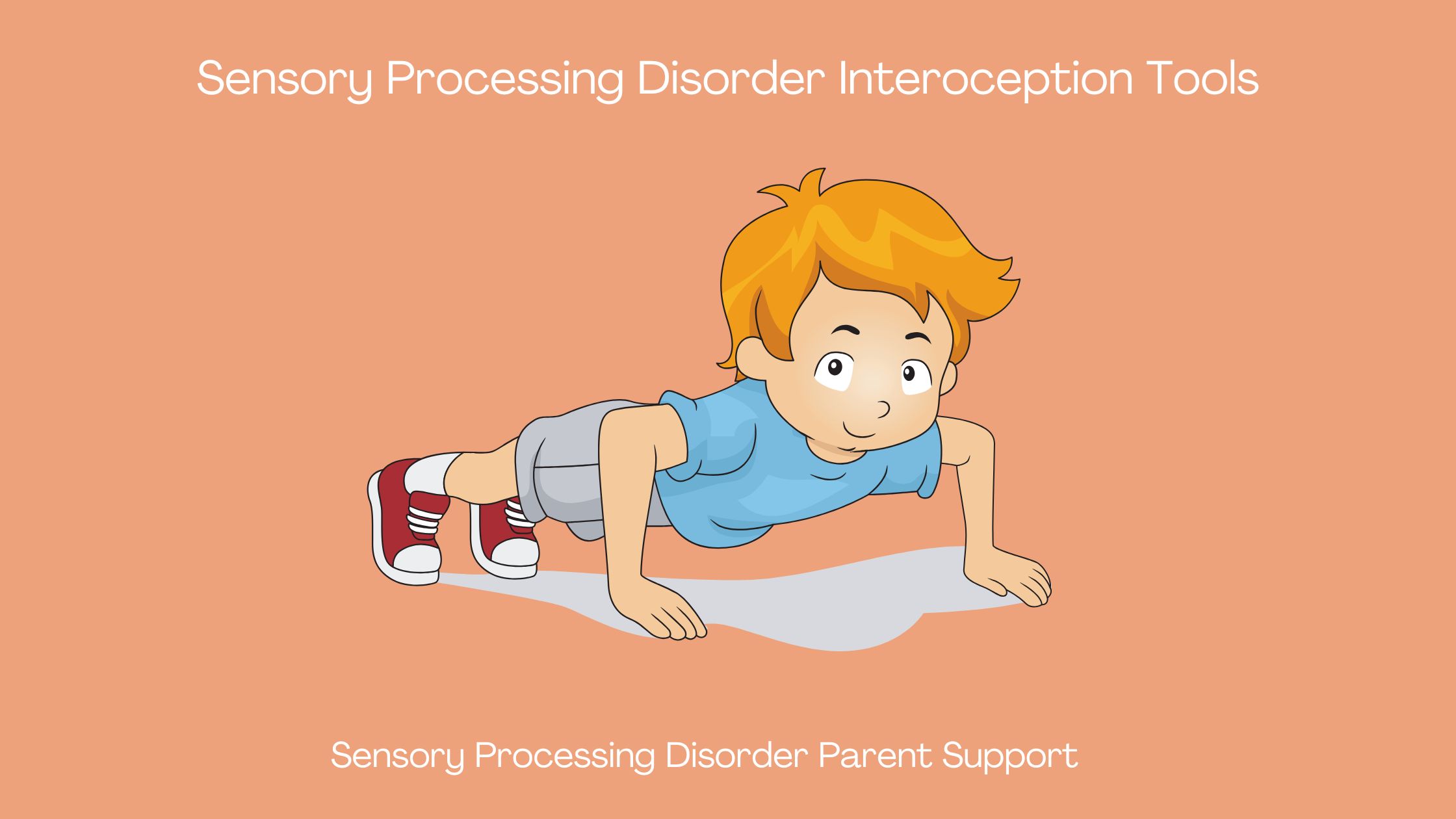 child with sensory processing disorder doing sit ups and exercising Sensory Processing Disorder Interoception Tools For Children