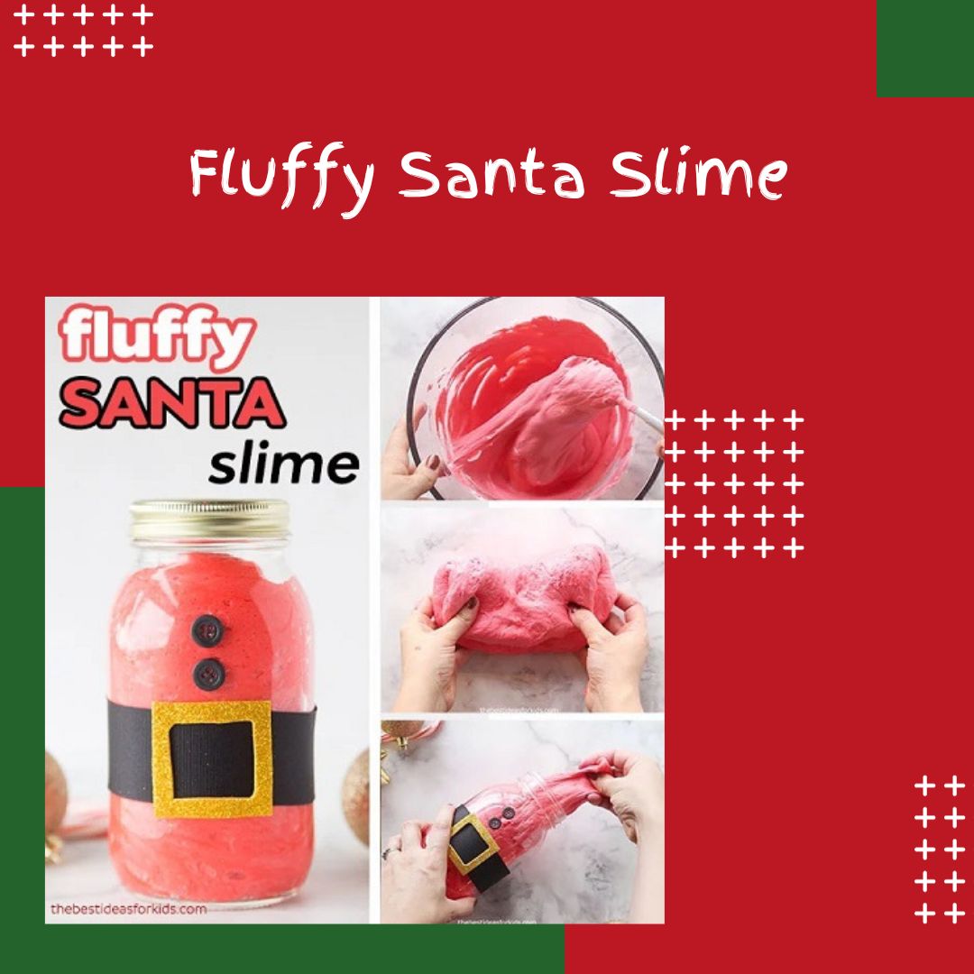 Fluffy Santa Slime Sensory Processing Disorder Sensory Differences Autism sensory diet sensory activities sensory Christmas activities  sensory play