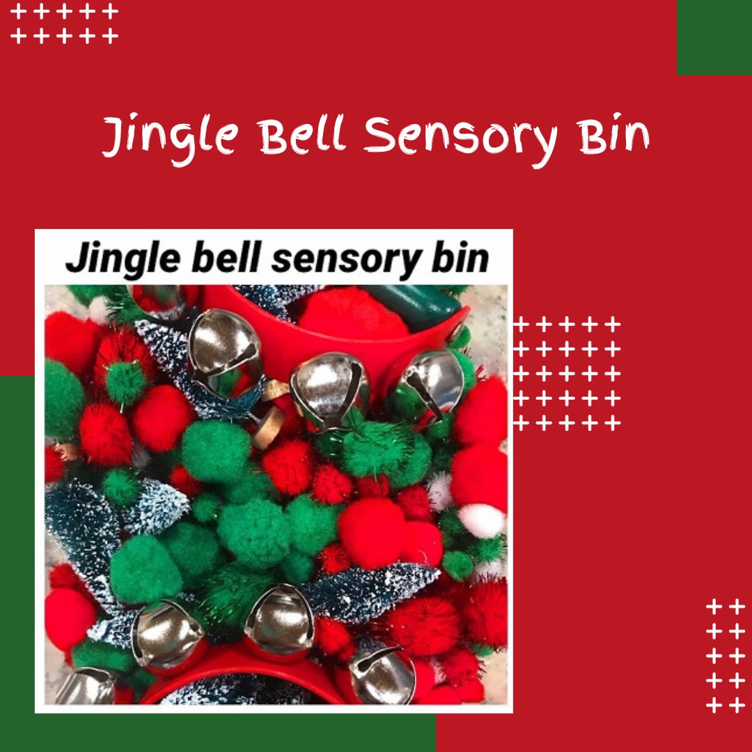 Jingle Bell Sensory Bin Sensory Processing Disorder Sensory Differences Autism sensory diet sensory activities sensory Christmas activities  sensory play