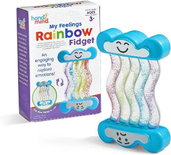 hand2mind Express Your Feelings Rainbow Sensory Fidget Tubes, Calm Down Corner Essentials, Sensory Toys for Sensory Play