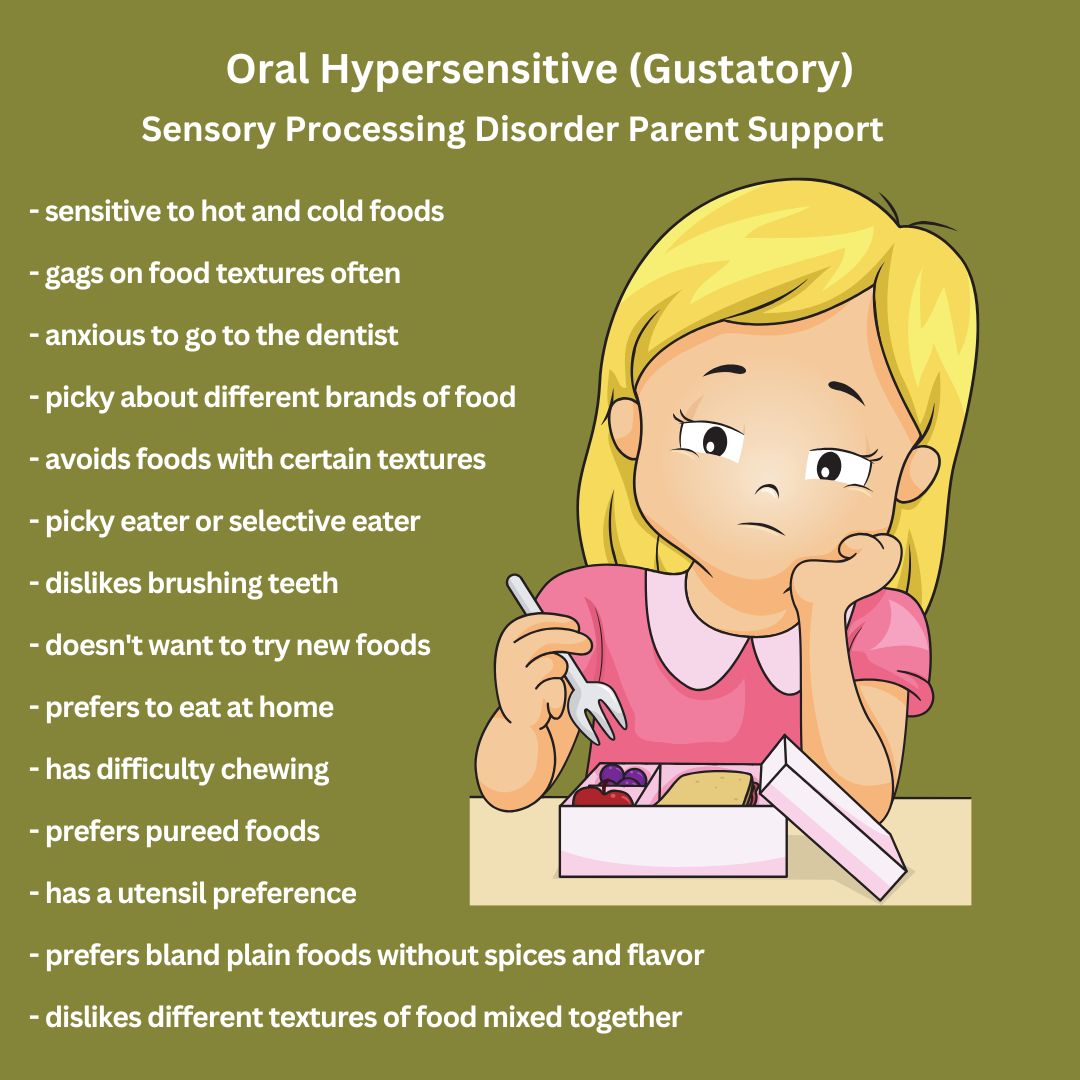 Sensory Processing Disorder Symptoms Checklist Oral Hypersensitive (Gustatory) Sensory Processing Disorder Symptoms Checklist sensory checklist sensory symptoms checklist sensory processing symptoms sensory symptoms checklist sensory processing disorder checklist  SPD checklist SPD symptoms