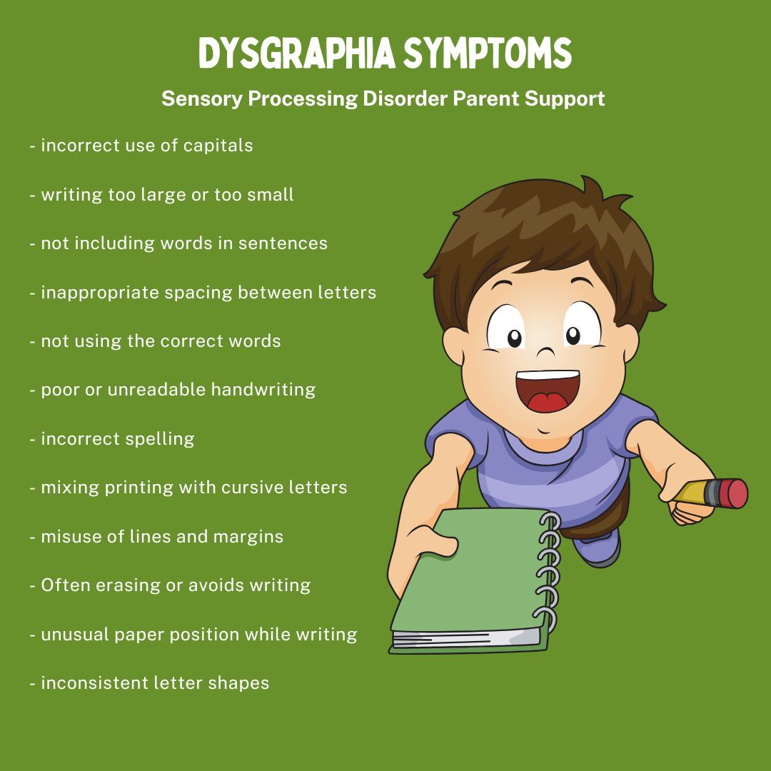 child with dysgraphia and sensory processing disorder holding a writing book and pencil Dysgraphia, Writing & Sensory Processing Disorder