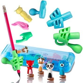Pencil Grips for Kids writing. Handwriting aid, posture correction Messy handwriting, holding a pen wrongly, pressing too hard on the paper are the most common struggles for kids with writing